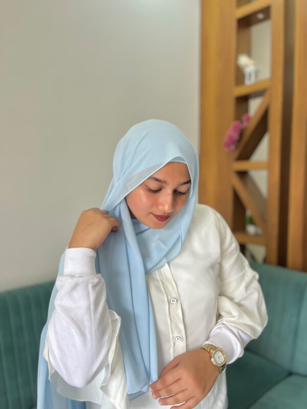 POWDER BLUE SHABZ GEORGETTE HIJAB