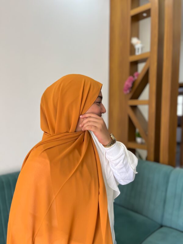 BURNT ORANGE SHABZ GEORGETTE HIJAB