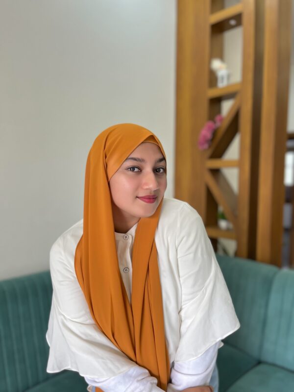 BURNT ORANGE SHABZ GEORGETTE HIJAB