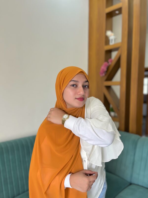 BURNT ORANGE SHABZ GEORGETTE HIJAB