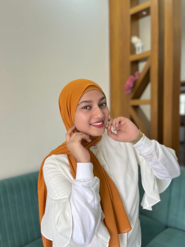 BURNT ORANGE SHABZ GEORGETTE HIJAB
