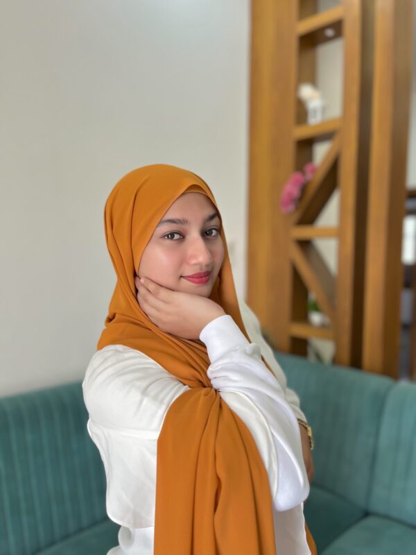 BURNT ORANGE SHABZ GEORGETTE HIJAB